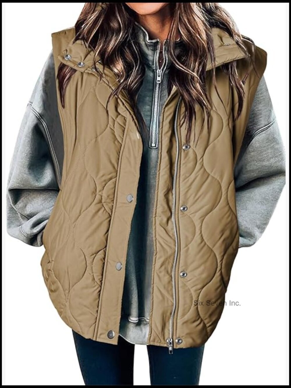 Lightweight Cropped Puffer Vest Women Stand Collar Sleeveless Button Zip Up